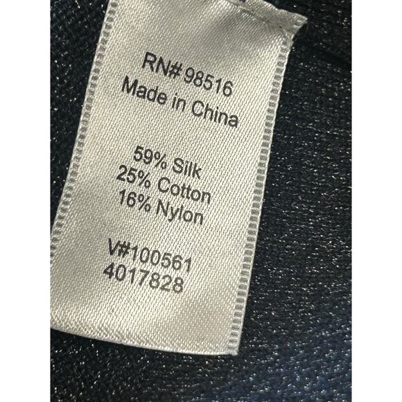 Coldwater Creek Black Silk Blend Glitter Knit Sweater – XL (12) - Picture 6 of 7